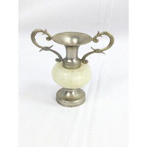 Vintage Brass and Onyx Miniature Vase Urn Trophy Style‎